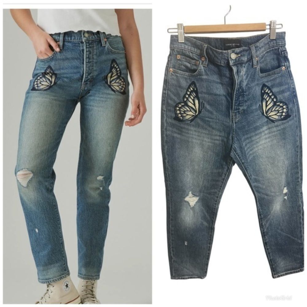 Lucky Brand Jeans Lucky Brand Jeans
Drew Mom High Rise Taper butterfly 6 28